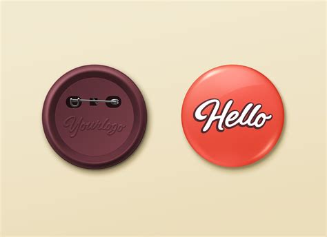 pin button badge mockup graphicburger