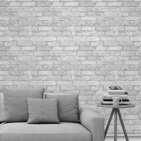 Or you could go all out with a fancy pattern! RASCH BRICK EFFECT WALLPAPER - BLACK, GREY, RED FEATURE ...