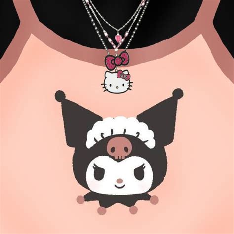 Kuromi Roblox T Shirt With Shades And Necklace