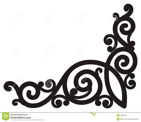 Swirl Corner Royalty Free Stock Images Image 6364129 Stencil