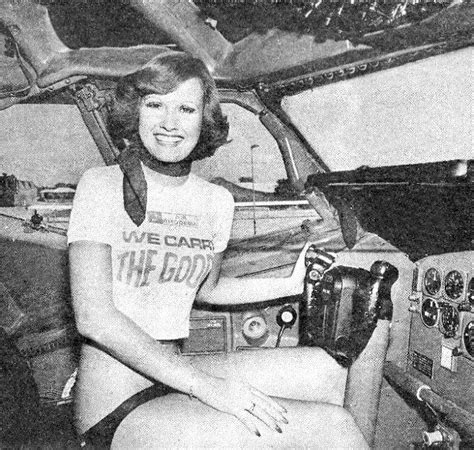 Miss Rhodesia Corrine Prinsloo At The Stick Of An Air Rhodesia Boeing