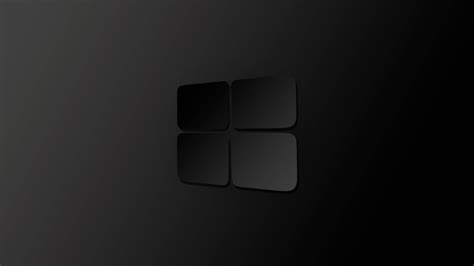Download Windows 11 Logo On Gradient Black Wallpaper