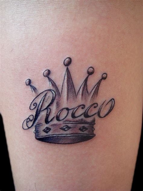 Crown And Name Tattoo Less Than Inchs Crown Tattoo Design Name