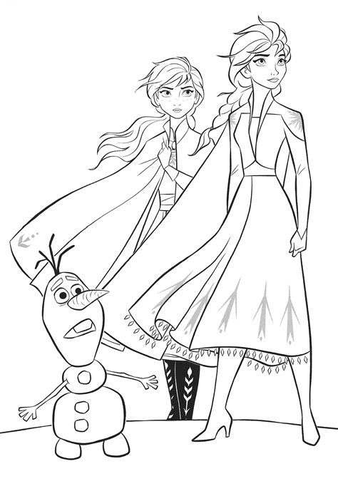 Frozen 2 Elsa And Anna Coloring Page Coloring Home