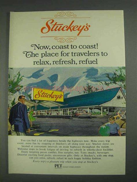 1967 Stuckeys Restaurant Ad Now Coast To Coast