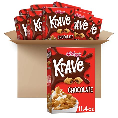 Buy Kellogg S Krave Breakfast Cereal Chocolate Filling Made With Real Chocolate 7 125lb Case