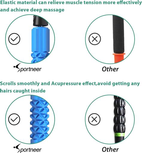 Muscle Roller Stick Sportneer Handheld Eva Foam Roller Massage Stick Leg Roller Body Massage
