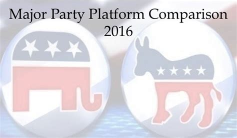 Comparing The 2016 Major Party Platforms