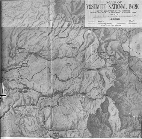 Antique Yosemite National Park California 1891 Us Geological Survey