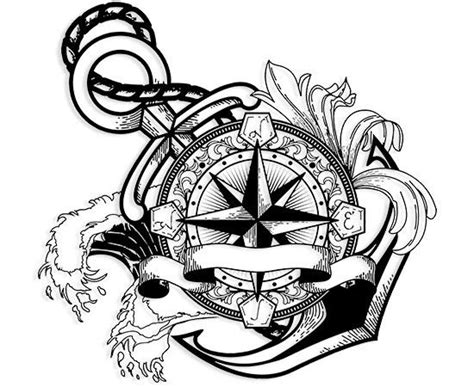 Learn about 19 popular nautical tattoo designs including what they mean and how a sailor earned the right to wear each symbol. Anchor/compass | Compass tattoo, Nautical tattoo, Compass ...