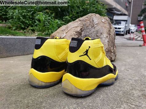 Air Jordan 11 Bumblebee Yellow Black Mens Shoes 16708 Wholesale Sneakers