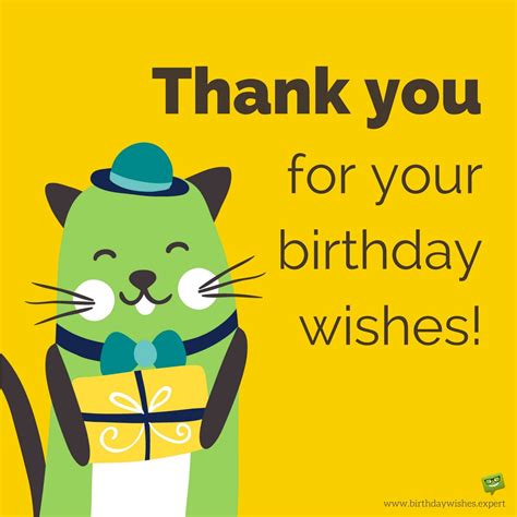 Cute Thank You For Your Birthday Wishes Message On Image