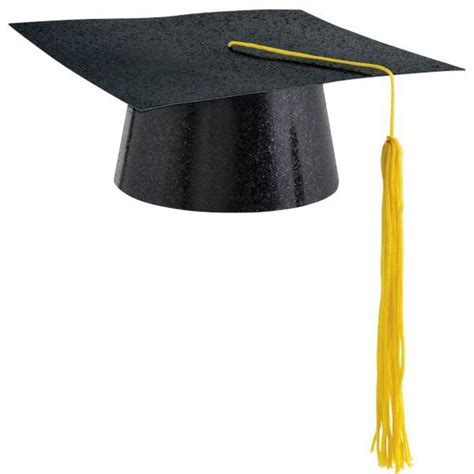 Black Mini Graduation Cap Black Glitter Black Mini Graduation Cap