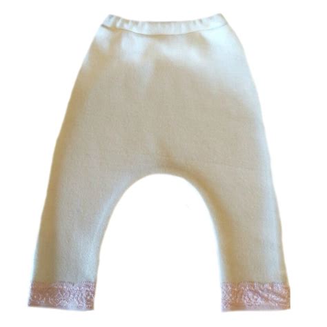 Baby Girls Elastic Waist Pants Lace Hem Jacquis Preemie Pride