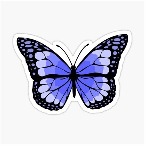 These are some of the images that we found within the public domain for your blue monarch butterfly aesthetic keyword. blue butterfly sticker in 2020 | Aesthetic stickers, Print stickers, Tumblr stickers