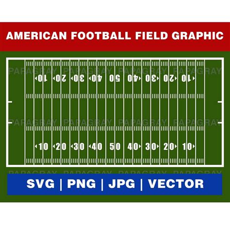 American Football Field Svg Vector Graphic Digital Download Football