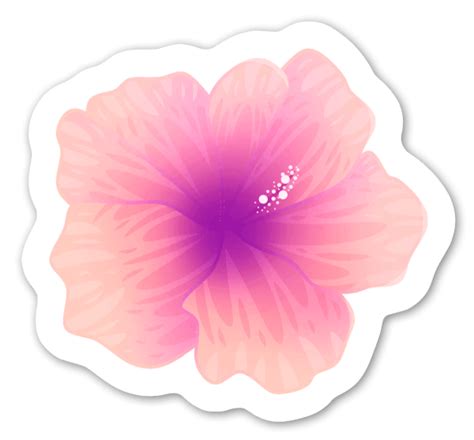 Buy Hibiscus Flower Die Cut Stickers Stickerapp