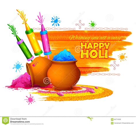 Happy Holi Background For Festival Of Colors Celebration Greetings