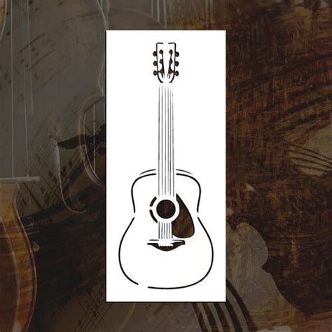 Acoustic Guitar Reusable Stencil Many Sizes Etsy
