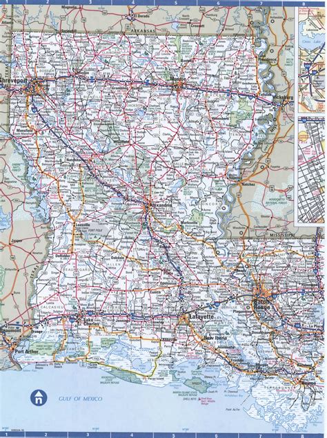 Map Of Louisiana Statefree Highway Road Map La With Cities Towns Counties