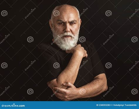 Senior Golden Age Attractive Serious Middle Aged Man Stock Image