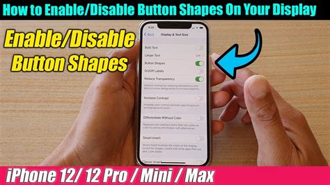 Iphone 1212 Pro How To Enabledisable Button Shapes On Your Display