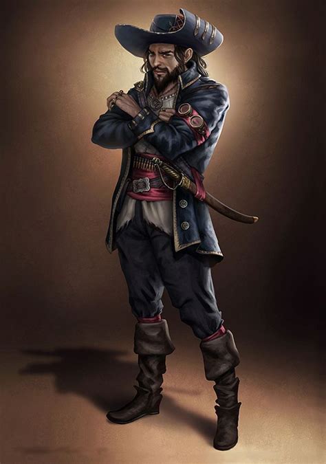 Captain Rochino Pirate Art Character Portraits Pirates