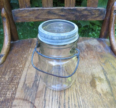 Vintage Ball Canning Jar With Zinc Lid And Glass Insert Etsy
