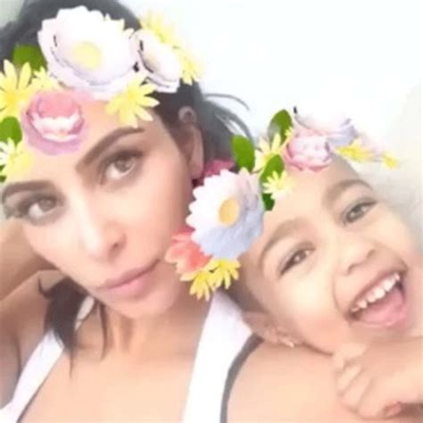 Photos From Kim Kardashian And North Wests Snapchat Face Swaps And Filters