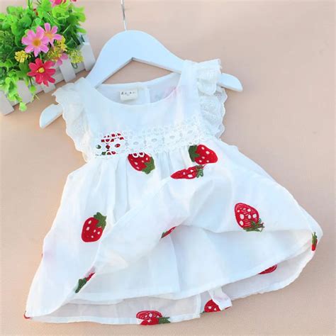 2016 High Quality Newborn Baby Girl Dresses Summer Embroidery Flower