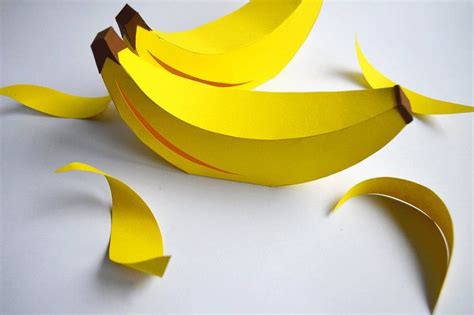 Diy Paper Banana Ornamentdecorationt Etsy Uk Diy Paper Banana