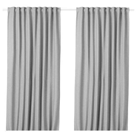 Vilborg Room Darkening Curtains 1 Pair Gray 57x84 Ikea