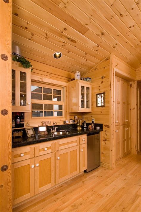 Tongue And Groove Pine For Partition Walls Knotty Pine Kitchen Cabin