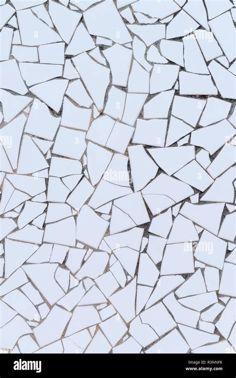 White Broken Tiles Wall Texture Stock Photo Alamy