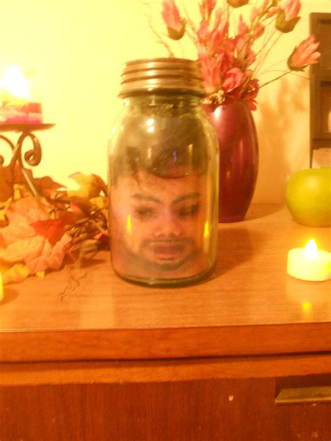 Head In A Jar Halloween Prop