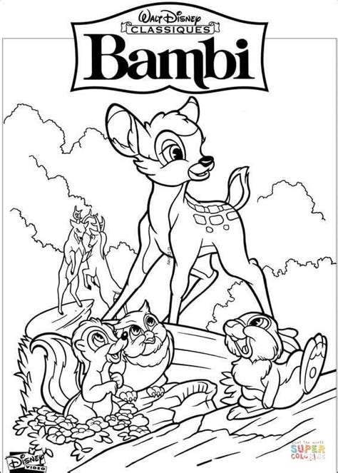 Bambi Walt Disney From Bambi Coloring Page Free Printable Coloring Pages