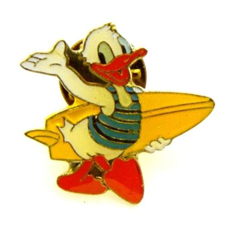 Pin Brooch Disney Donald Duck Duck Surf Cm 27 X 25 Ebay
