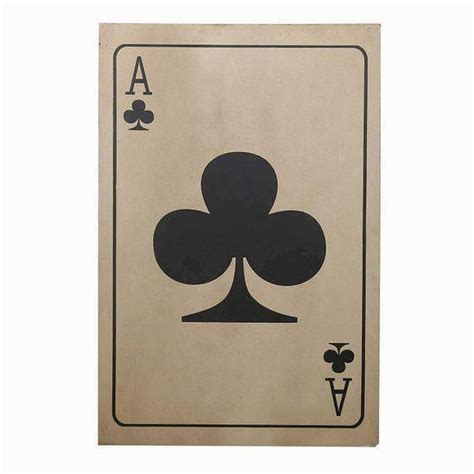 Retro Style Ace Playing Cards Wall Decor Hanging Set Of 4