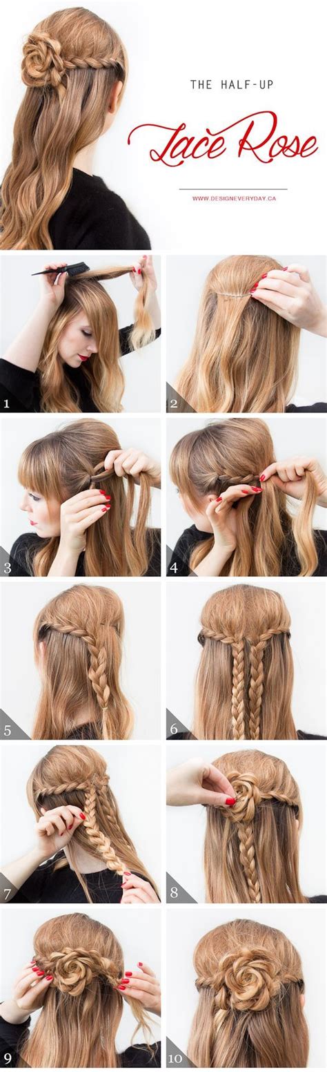You can place flowers in between the braids to give it a spring vibe. 60 Easy Step by Step Hair Tutorials for Long, Medium,Short ...