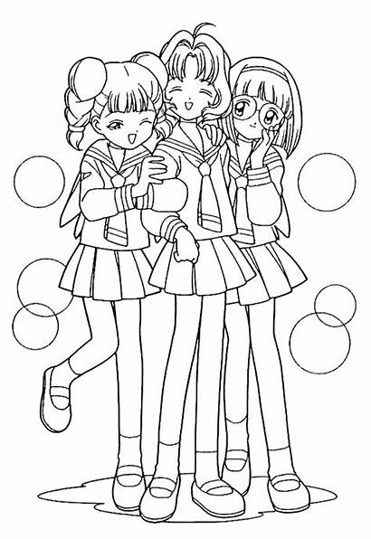 Coloring Pages Friends Friend Anime Sakura Cardcaptor