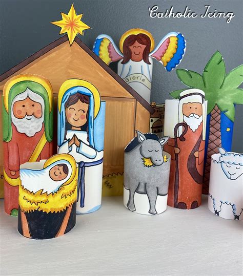 Free Printable Nativity Craft For Kids Nativity Crafts Nativity