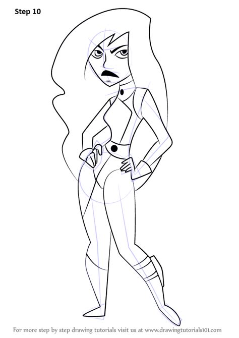 Learn How To Draw Shego From Kim Possible Kim Possible Step By Step Drawing Tutorials