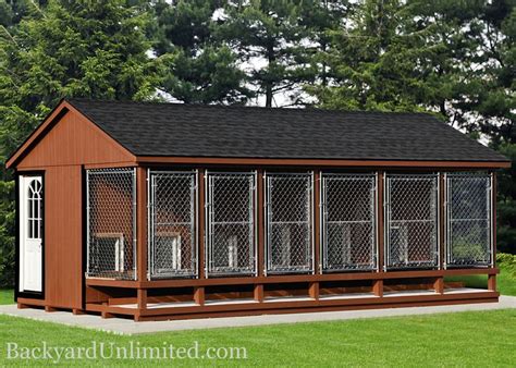 8x10 Elite Kennel With Octagon Window Slat Shutters And Vinyl Posts