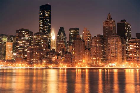 Fonds Decran Usa Maison Gratte Ciel Manhattan Chrysler Building Nuit