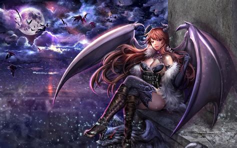 Fantasy Art Artwork Vampire Evil Dark Angel Succubus Girl Girls Women Woman Female