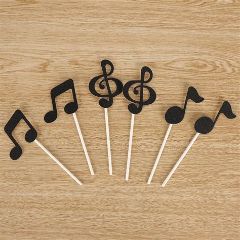 When it comes to decorating your home in vogue, there are so many styles and themes to choose from. 6 pcs/lot Black Music notes Cupcake Topper Theme Cartoon ...
