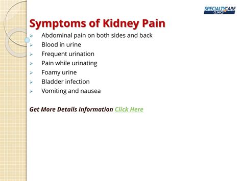 Ppt Kidney Pain Causes Symptoms And Treatment Powerpoint