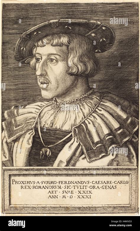barthel beham deutsch 1502 1540 kaiser ferdinand i 1531 gravur stockfotografie alamy