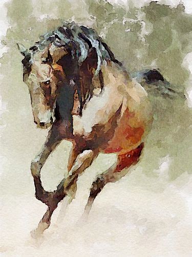 Horse Art Watercolor Digital Watercolor Watercolor Animals Horse
