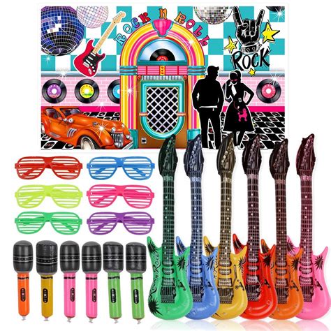 Buy 25pcs 50s Rock Party Decorations Supplies Rock And Roll Party